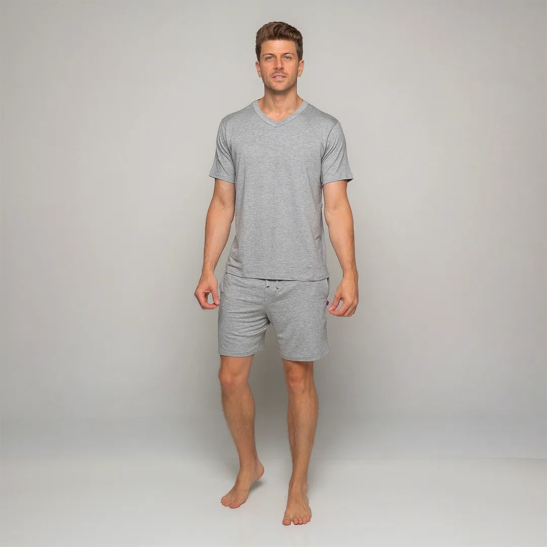 Pijama Masculino Durmais® (Camiseta Manga Curta + Samba Canção)