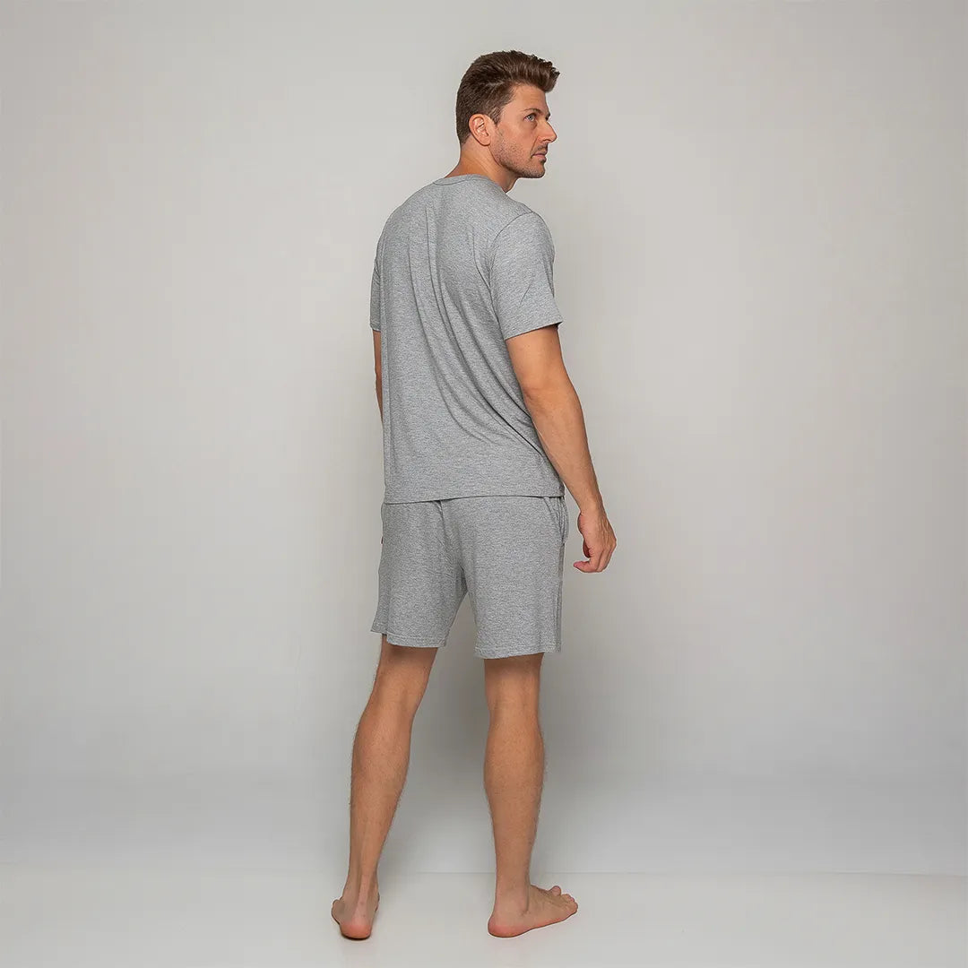 Pijama Masculino Durmais® (Camiseta Manga Curta + Samba Canção)