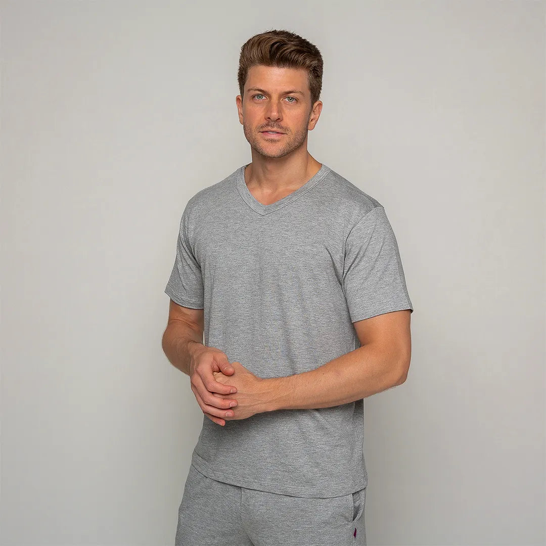 Pijama Masculino Durmais® (Camiseta Manga Curta + Samba Canção)