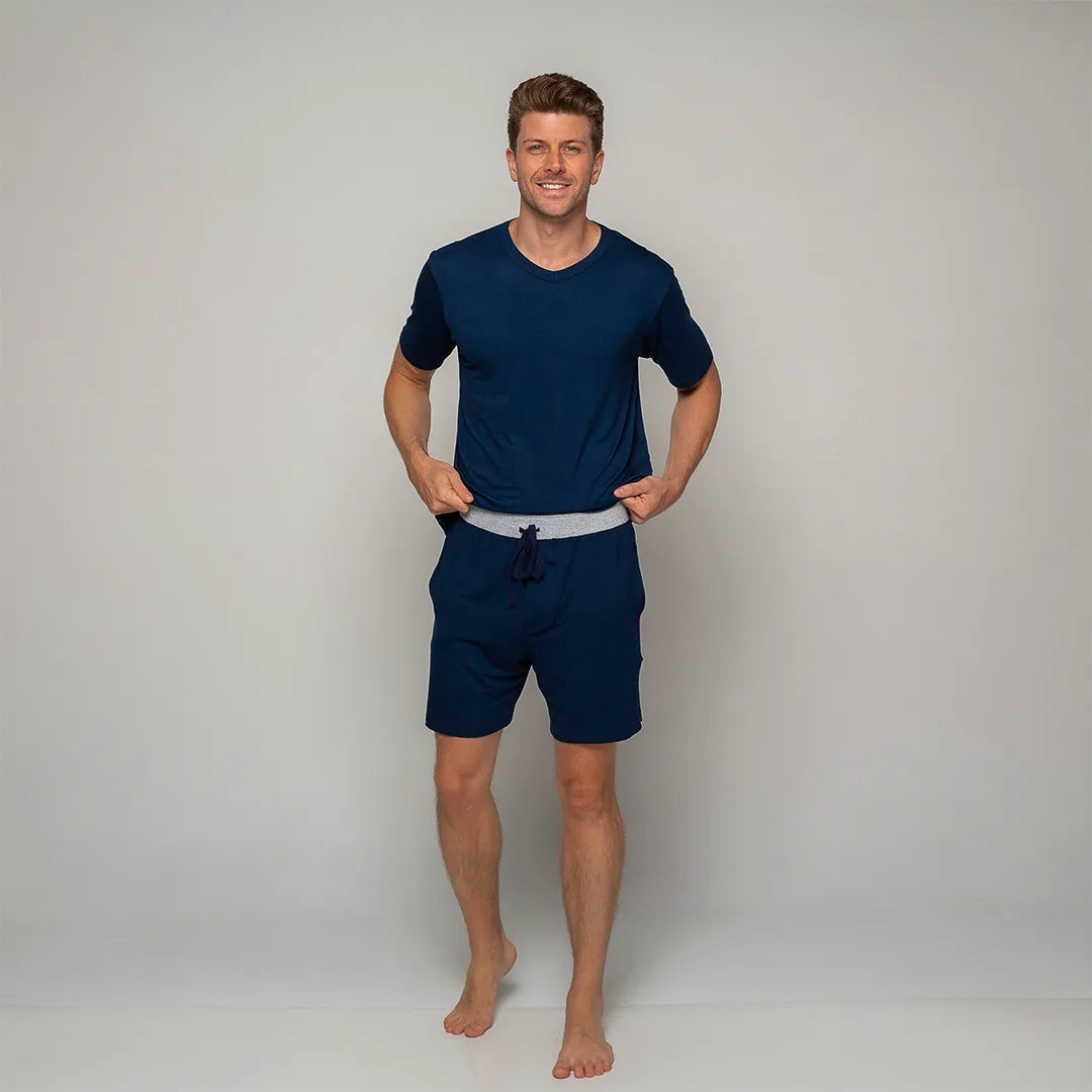 Pijama Masculino Durmais® (Camiseta Manga Curta + Samba Canção)