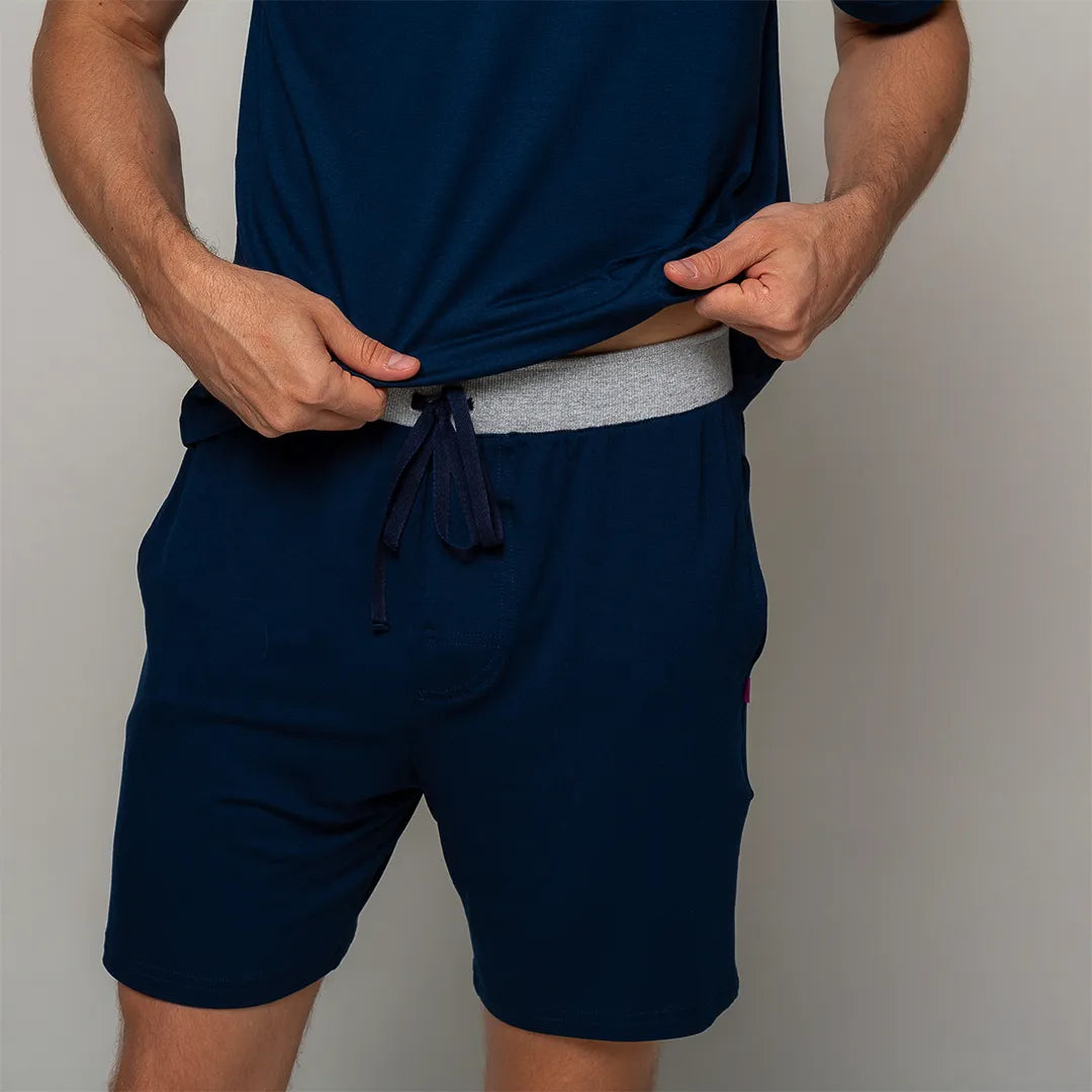 Pijama Masculino Durmais® (Camiseta Manga Curta + Samba Canção)