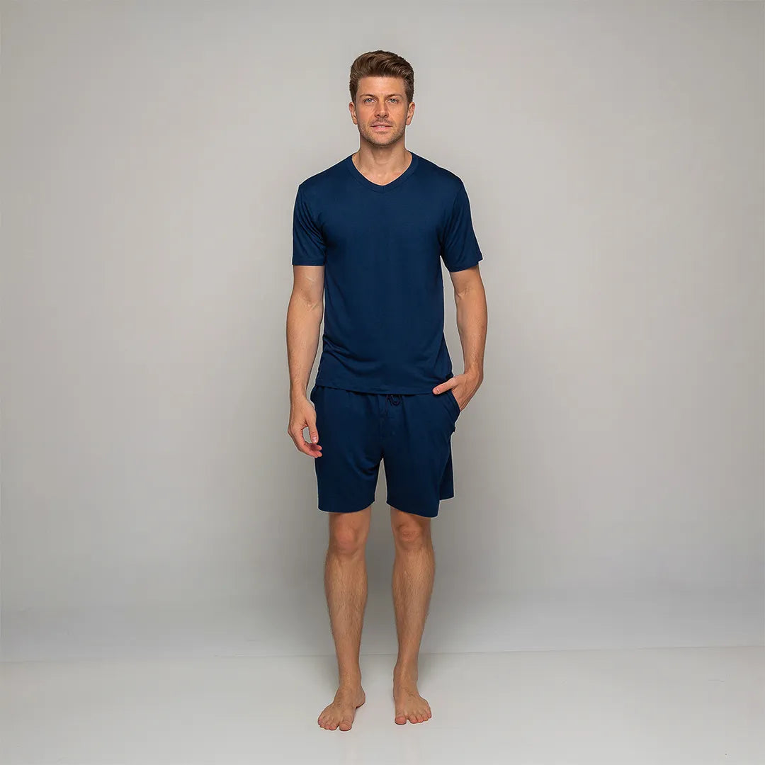 Pijama Masculino Durmais® (Camiseta Manga Curta + Short)