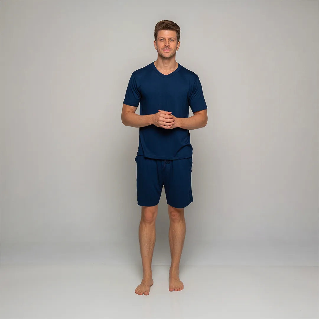 Pijama Masculino Durmais® (Camiseta Manga Curta + Short)