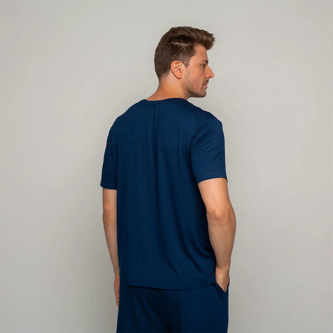 Pijama Masculino Durmais® (Camiseta Manga Curta + Short)