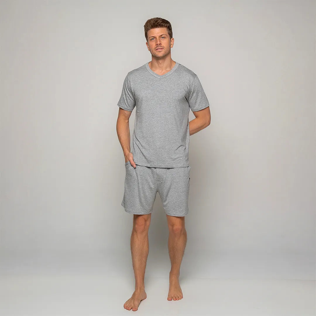 Pijama Masculino Durmais® (Camiseta Manga Curta + Short)