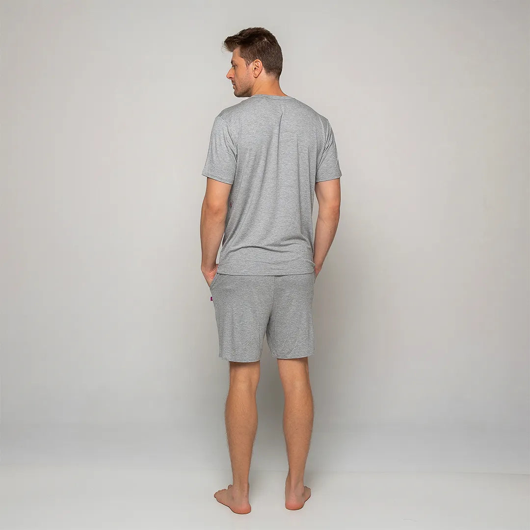 Pijama Masculino Durmais® (Camiseta Manga Curta + Short)