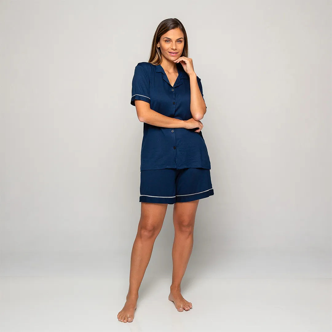 Pijama Feminino Durmais® (Camisa Manga Curta + Short)