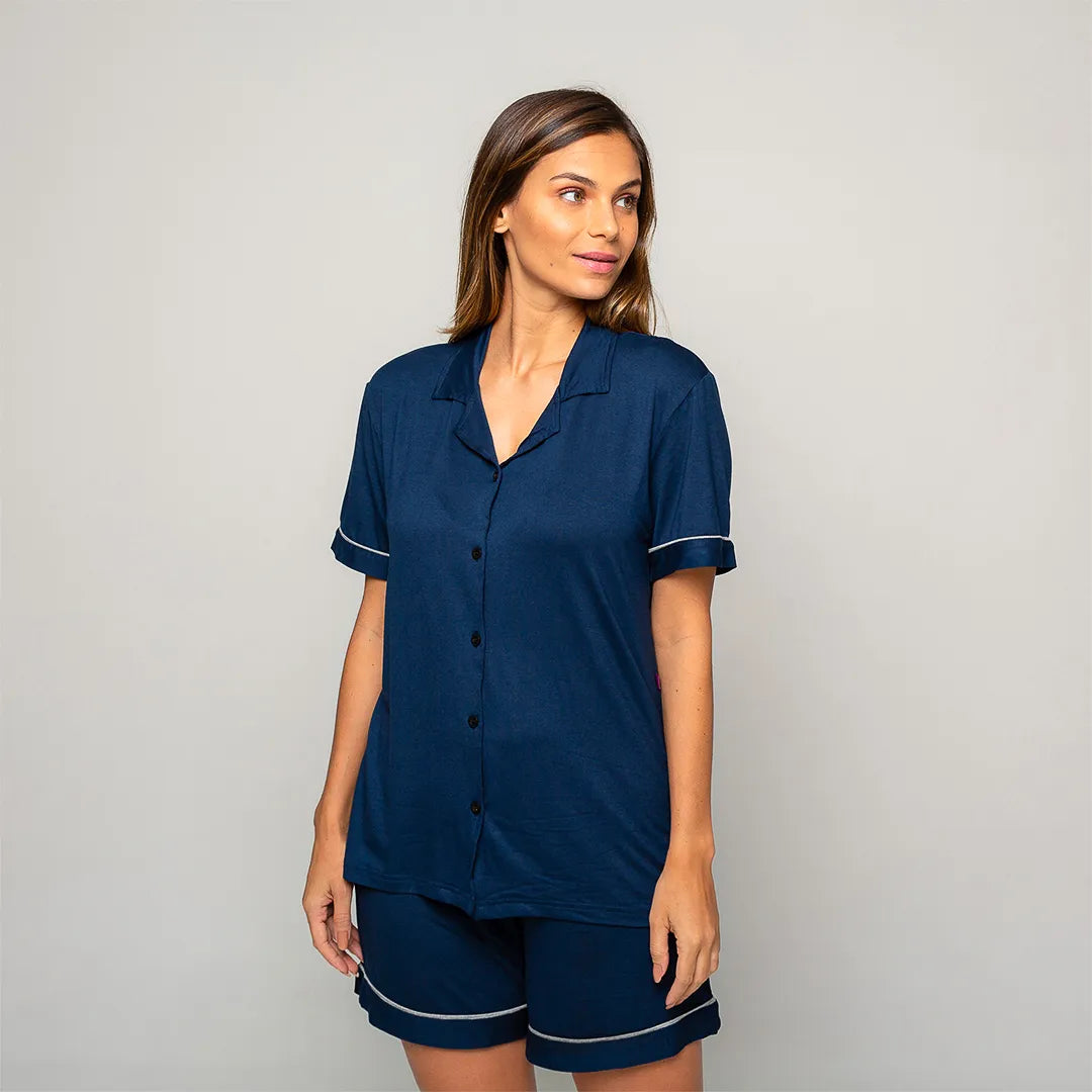 Pijama Feminino Durmais® (Camisa Manga Curta + Short)