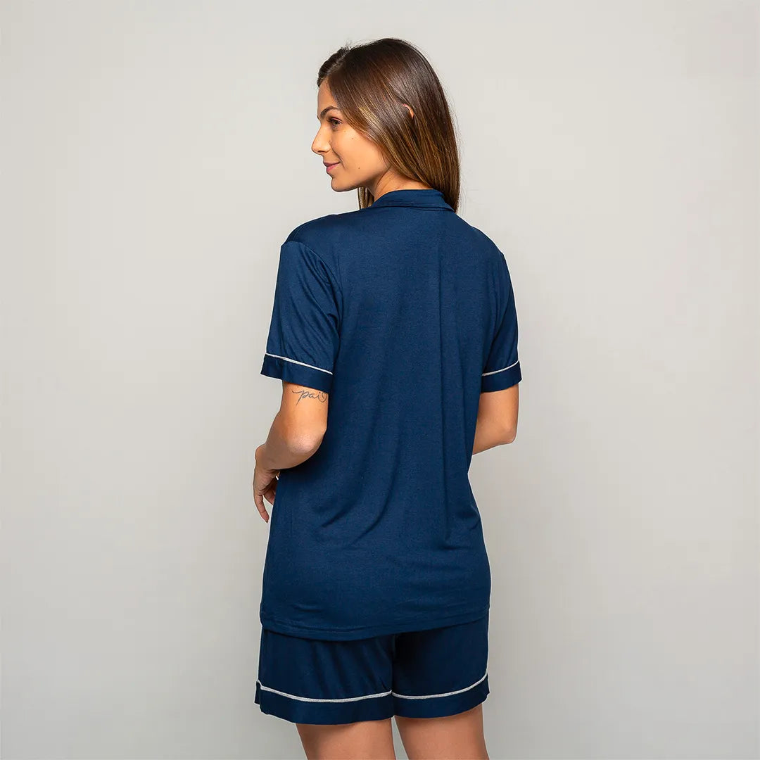 Pijama Feminino Durmais® (Camisa Manga Curta + Short)