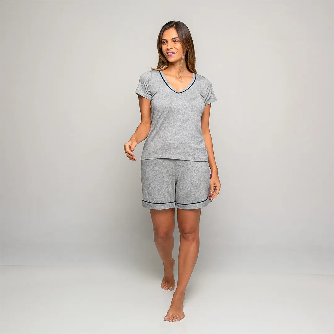 Pijama Feminino Durmais® (Camiseta Manga Curta + Short)
