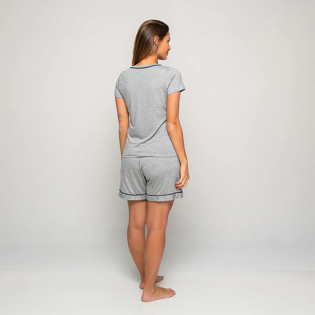 Pijama Feminino Durmais® (Camiseta Manga Curta + Short)
