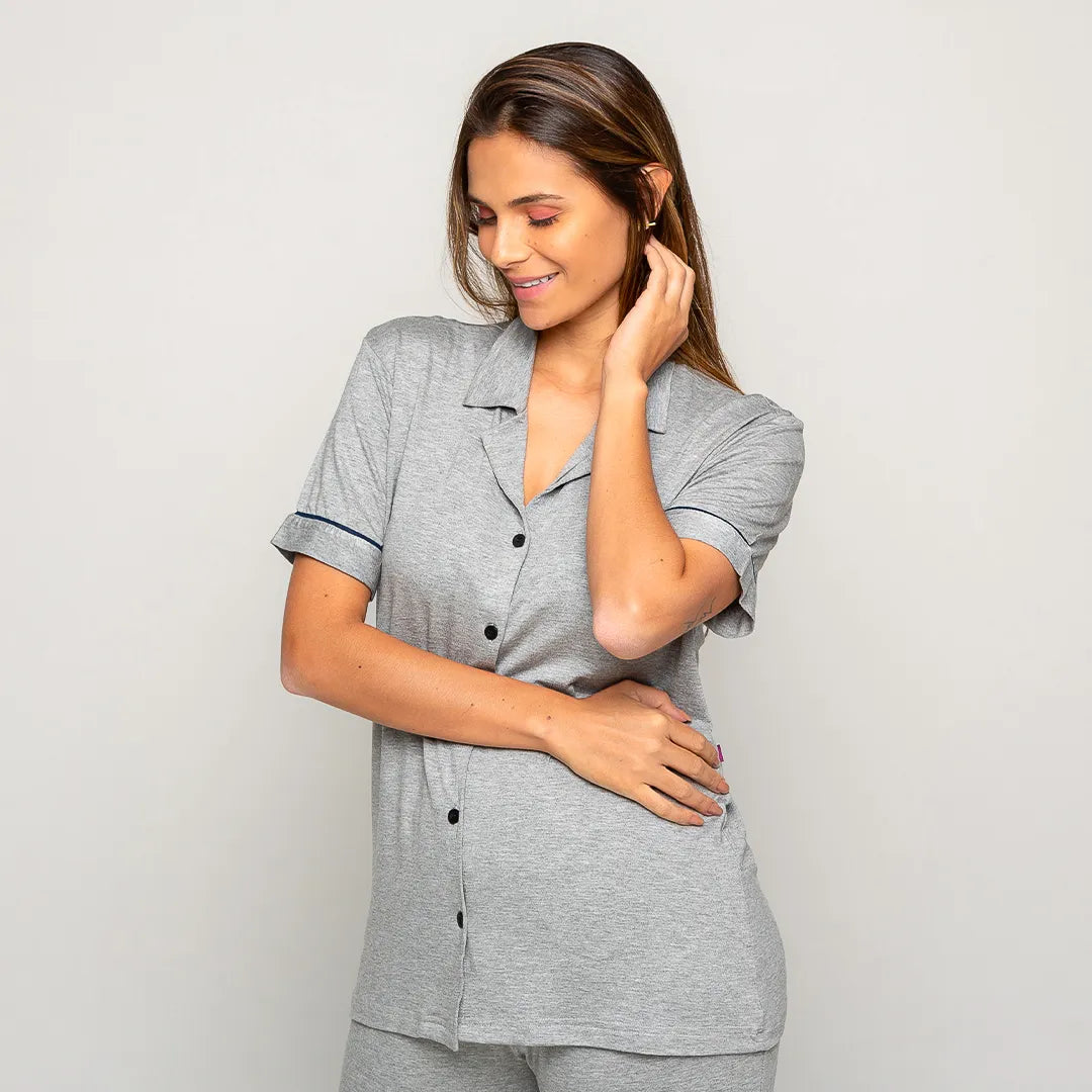 Pijama Feminino Durmais® (Camisa Manga Curta + Short)