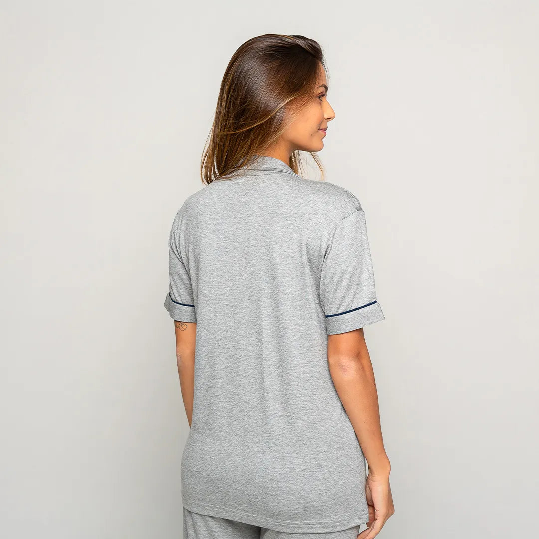 Pijama Feminino Durmais® (Camisa Manga Curta + Short)
