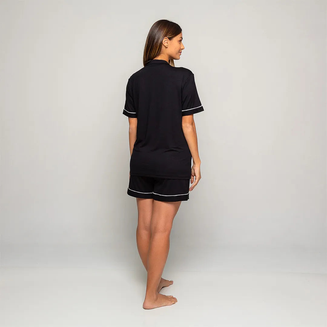 Pijama Feminino Durmais® (Camisa Manga Curta + Short)