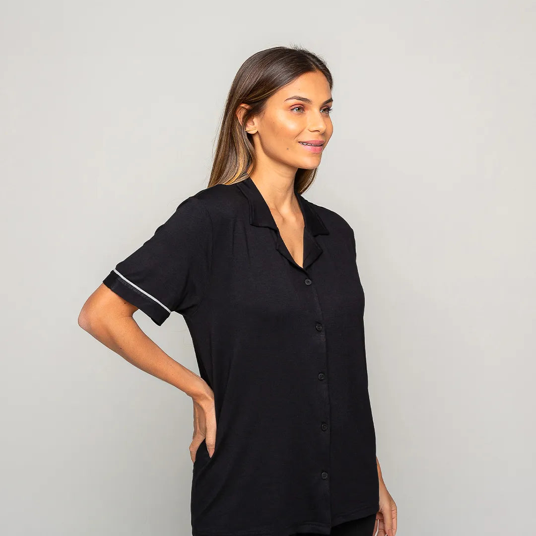 Pijama Feminino Durmais® (Camisa Manga Curta + Short)