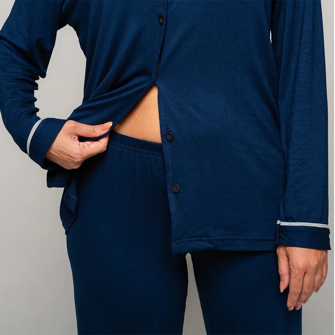 Pijama Feminino Durmais® (Camisa Manga Longa + Calça)
