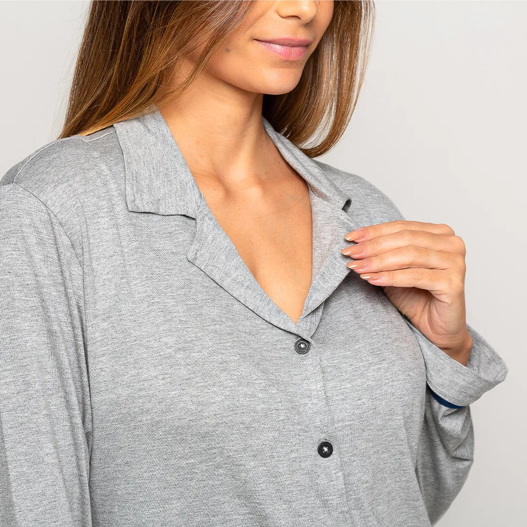 Pijama Feminino Durmais® (Camisa Manga Longa + Calça)