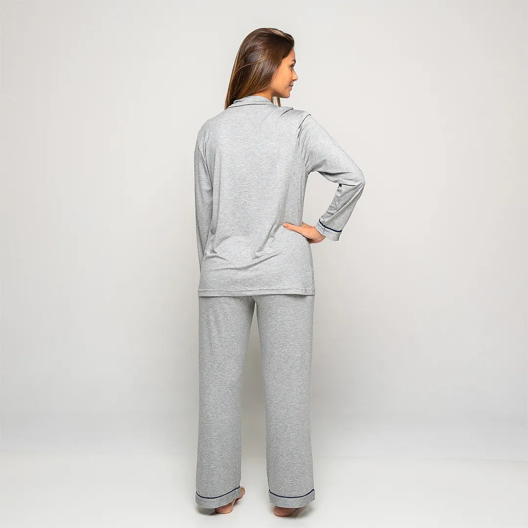 Pijama Feminino Durmais® (Camisa Manga Longa + Calça)