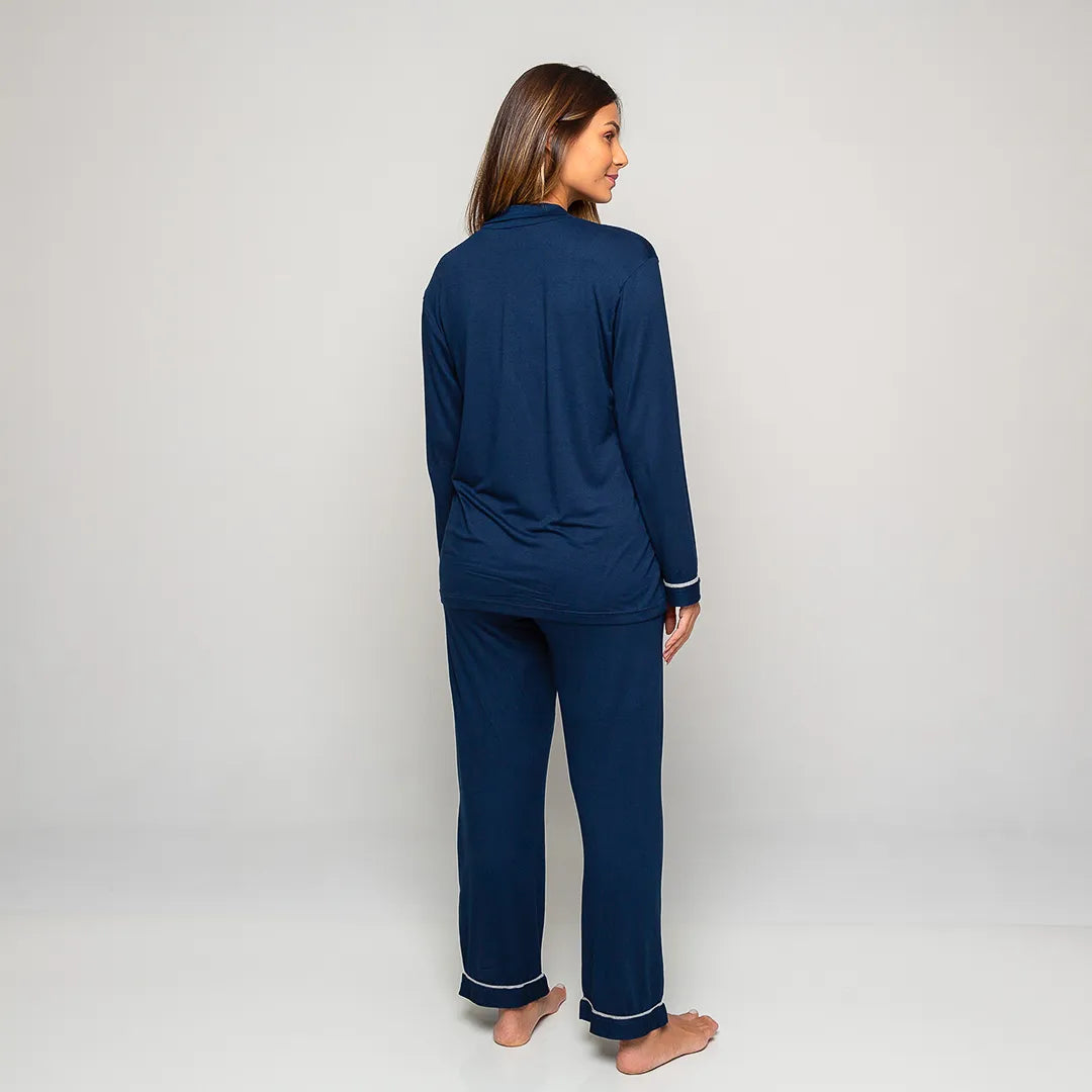 Pijama Feminino Durmais® (Camisa Manga Longa + Calça)